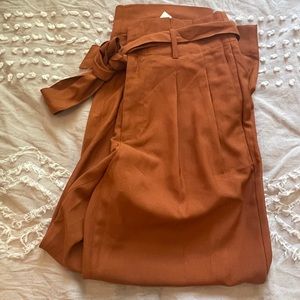 Madewell Paper Bag Pants - Rust Color